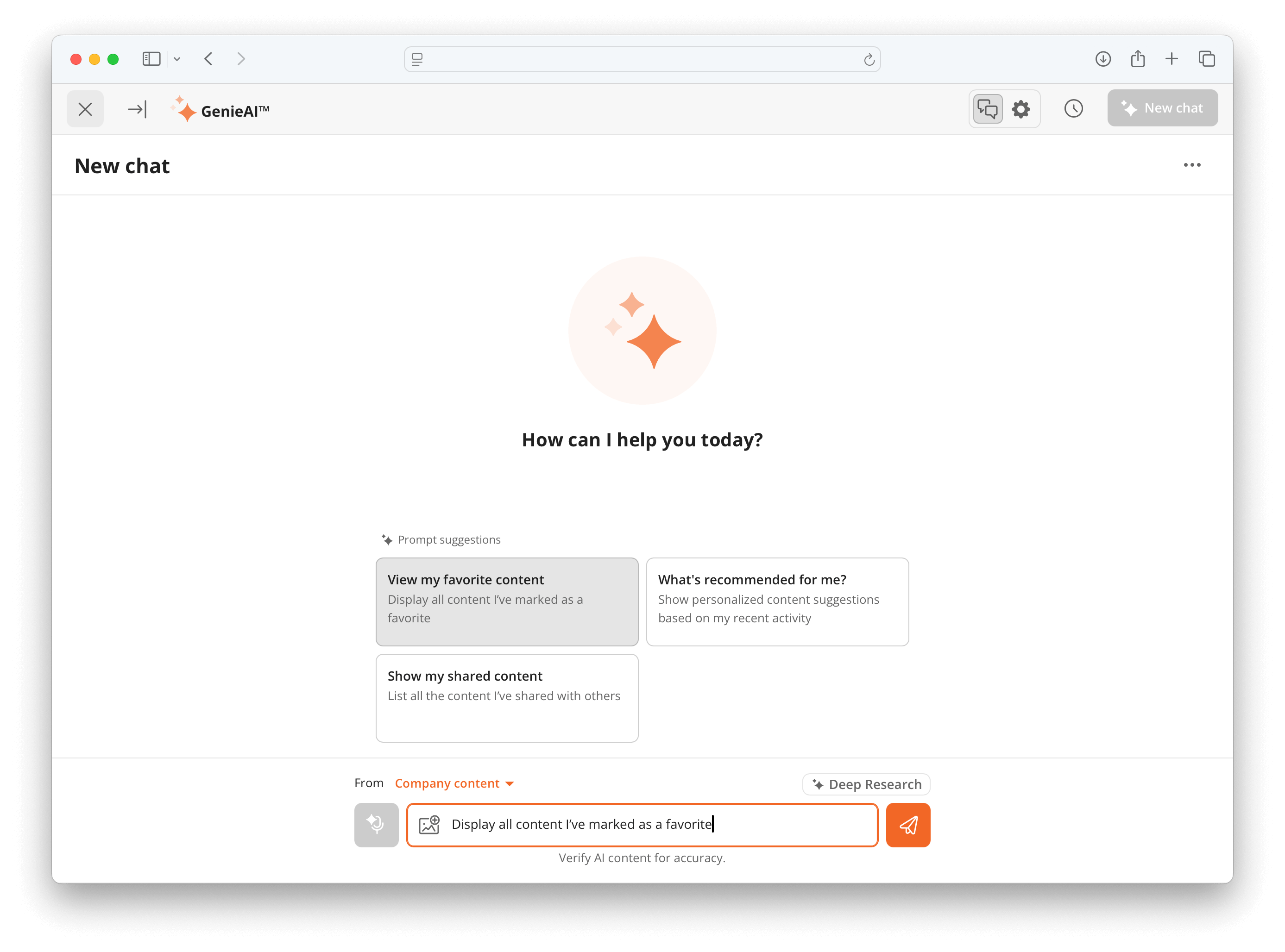 New chat showing four suggestion cards like Sales Objection Handling and Customer Segmentation