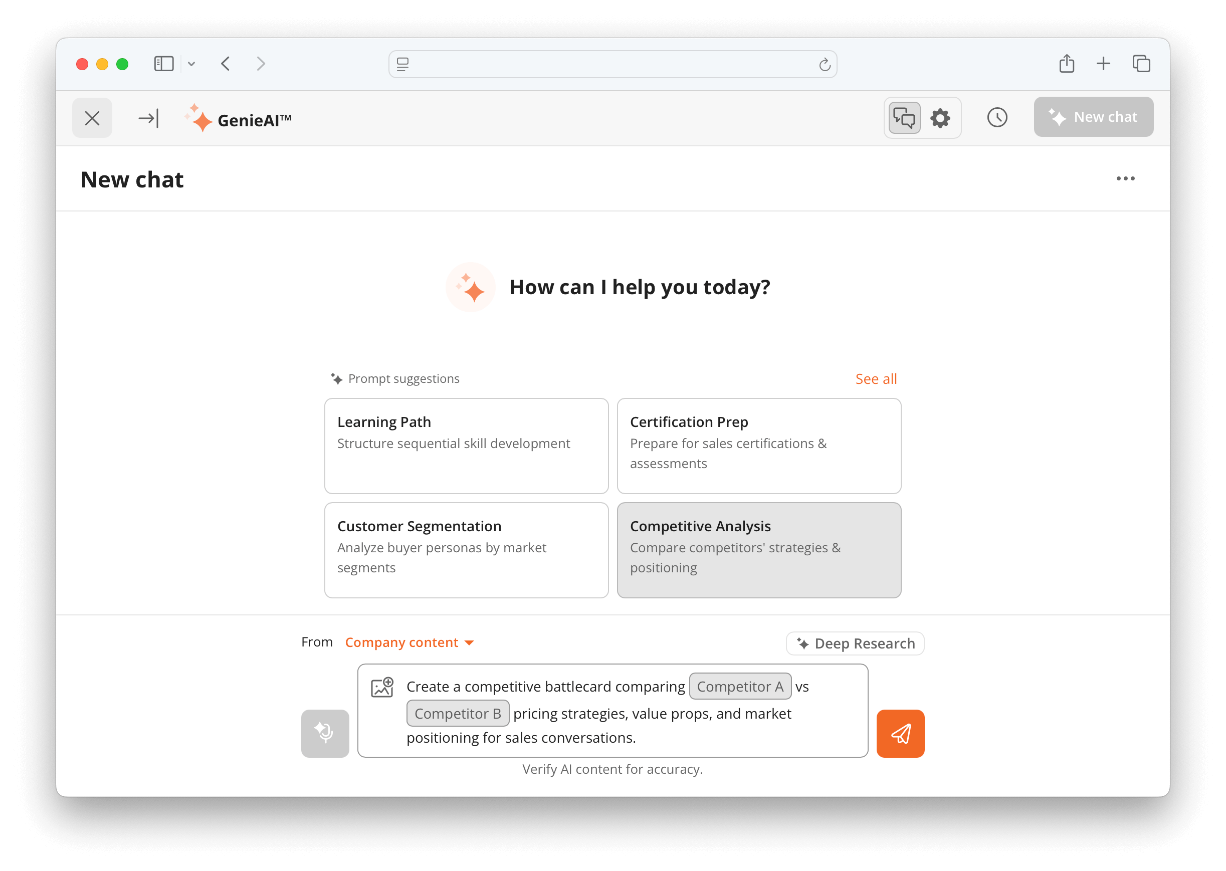 Message input field with a suggestion loaded, showing template fields to customize