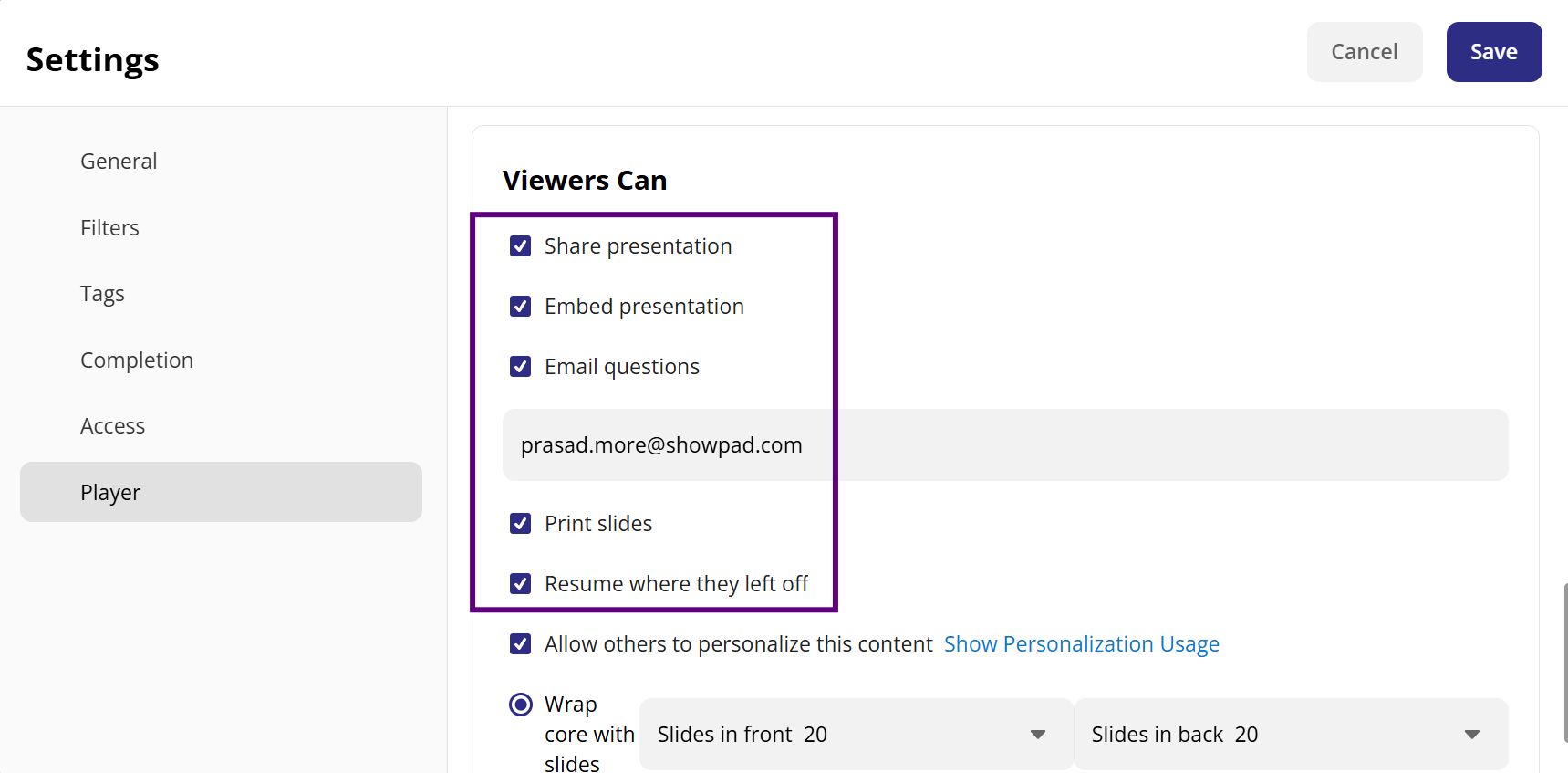 Enable viewer interactions for a presentation.png