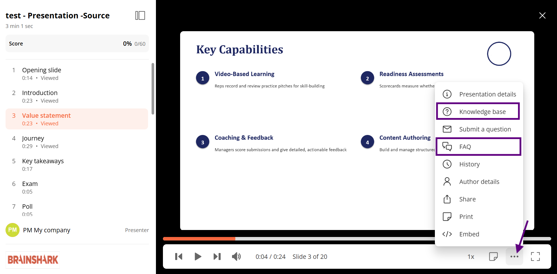 Access FAQs and Help Center from a Presentation.png